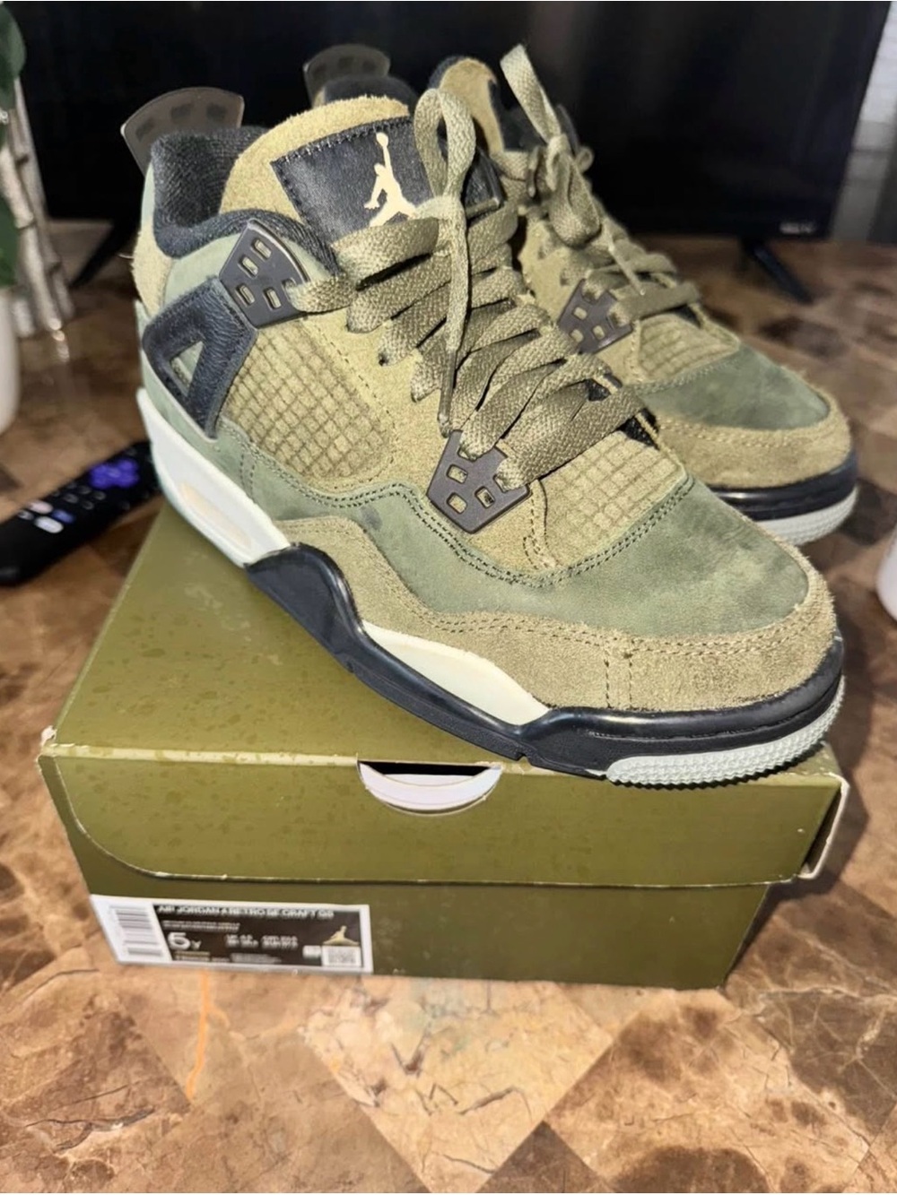 Jordan Men’s Sneakers in Olive Green and Black